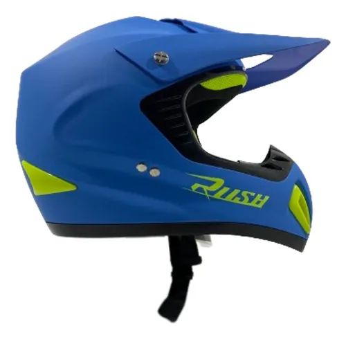 Casco Enduro Tremor Azul Mate Talle Xl Rush Cross Ourway