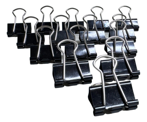 Binder Clip 40 Piezas Sujeta Documentos 19 Mm Porta Hojas Color Negro
