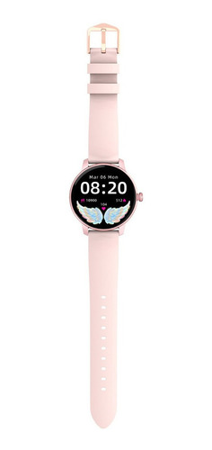 Imagen 2 de 4 de Smartwatch Imilab W11L 1.09" caja de aleación de aluminio rosa, malla rosa de silicona