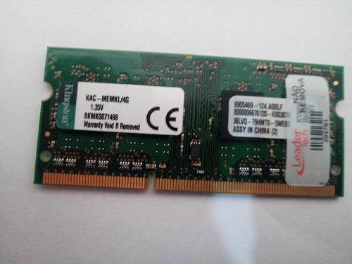 Memória Ram  Ddr3l Kingston 4gb 1x4gb Kac-memkl/4g 1.35v