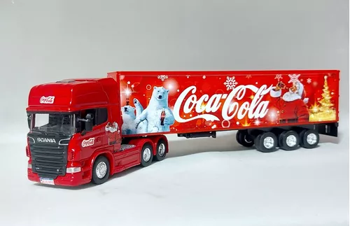 Caminhão Baú em Miniatura Coca Cola Caravana Natal