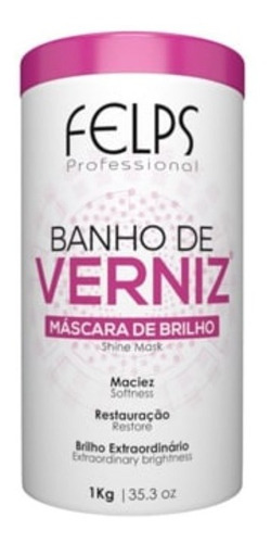 Máscara Capilar Banho De Verniz Brillo Extremo Felps 1000 Gr