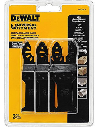 Dewalt Dwa42033 Madera Oscilante Con Nails Blade 3 Pack