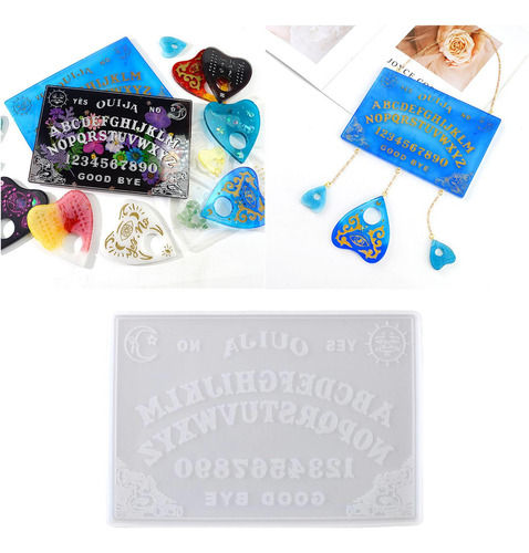 2x Ouija Heart Planchette Molde De Silicona De Resina Moldes