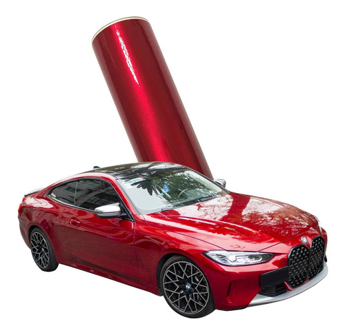 3 Mts Vinil Wrap Rojo Cereza Glossy Luxury Autoelite Cwf
