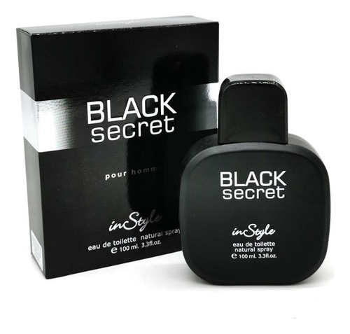 Perfume 100ml  In Style Black Secret Larga Duracion Hombre 