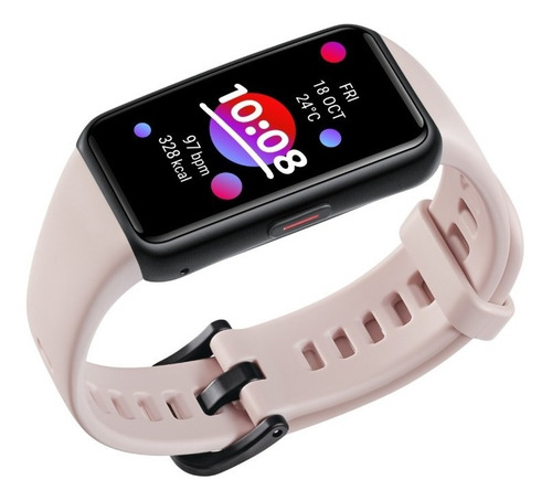 Smartwatch Honor Band 6 1.47" caja black, malla coral pink ARG-B39