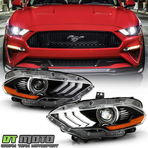 Par Faros Negro Interior Led Drl Ford Mustang Gt 2019 5.0l