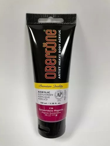 Tubo Pintura Acrilica Profesional Obertöne Heavy Body 100ml Color 126 Magenta Quinacridona