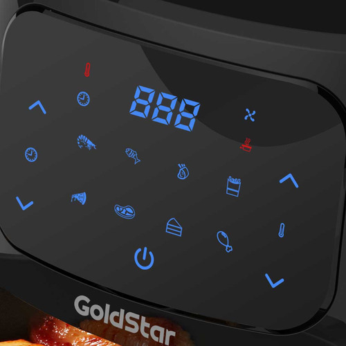 Freidora De Aire Eléctrica Display Digital Goldstar Gd-430 6 Lts 1300w Control Táctil Intuitivo