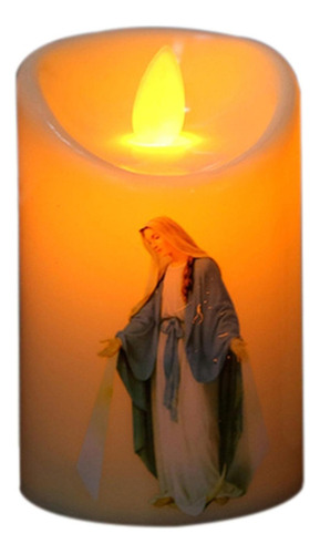 5 Remoto Velas De Pilar Led Al Aire Libre Ascensión Virgen