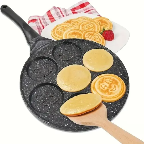 Sartén Molde Para Mini Hot Cakes 7 Cavidades Negro