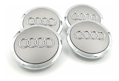 4 Tapas Centro De Rin Audi Tt Audi S Rs Q3 Q5 Q7 Gris 69mm