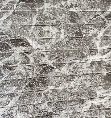 Imagen 1 de 8 de Revestimiento Autoadhesivo 3d, Placa 0,70 X 0,77 M. Gris Mar