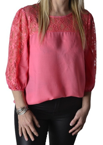 Blusa Con Encaje Mujer The Big Shop