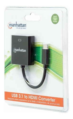 Convertidor Manhattan De Video Usb-c A Hdmi Hembra 15178
