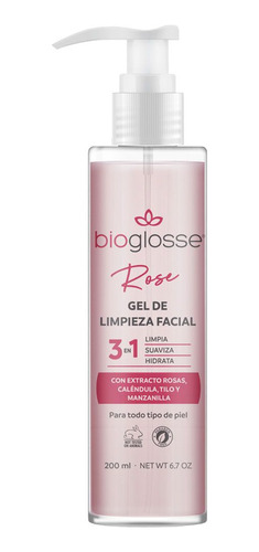 Bioglosse Clean Soft Rose Gel De Limpieza Facial Hidratante