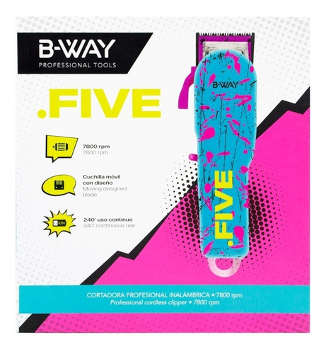 Imagen 8 de 11 de Cortadora de pelo B-Way Five turquesa 220V