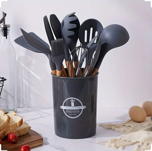 Set De Utensilios De Cocina 12 Pz, Silicona, Varios Colores