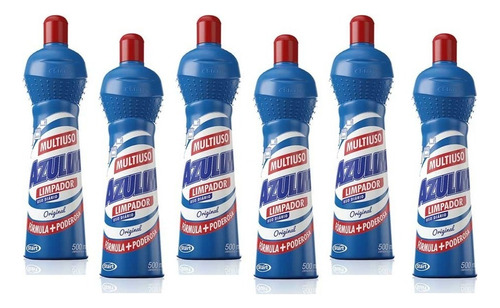 Limpador Azulim Multiuso Uso Diário 500ml Kit 6