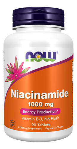 Niacinamida Vitamina B3 1000mg 90 Comprimidos Now Foods