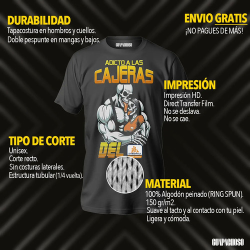 Playera Adicto A Las Cajeras Del Chedraui Estampado