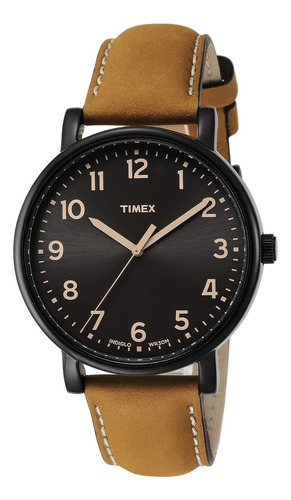 Timex T2n677 Reloj Extragrande Con Correa De Cuero Marrón Pa