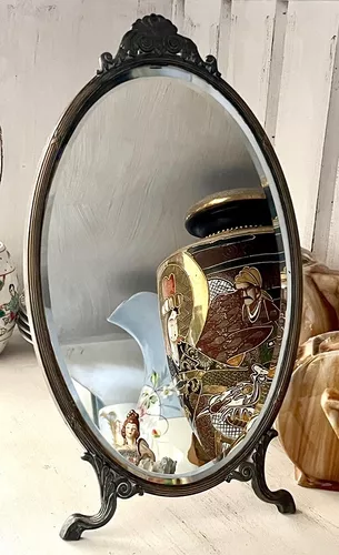 Antiguo Espejo De Mesa Estilo Victoriano Anezin Hnos & Cia