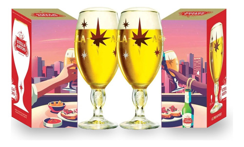 Kit 2 Taças Stella Artois P/cerveja 250 Ml Festas