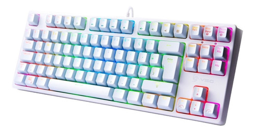 Teclado Gamer Vsg Alnitak Brown Qwerty Español Blanco Rgb