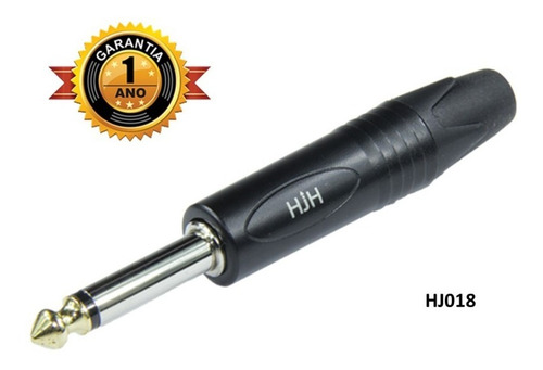 Imagem 1 de 2 de Plug Hj018 P10 Mono Hjh Com Ponta Banhada A Ouro