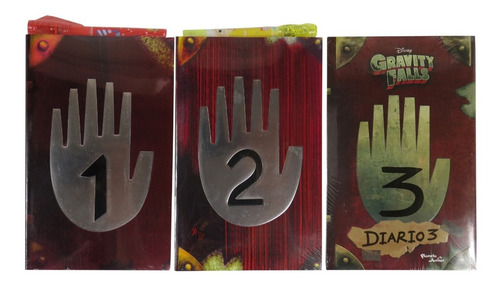 Diario 1, 2 Y 3 + Pluma + Lámpara Luz Uv - Gravity Falls