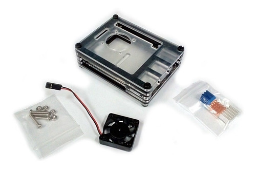 Case Acrílico De 9 Capas Con Ventilador Para Raspberry Pi 4