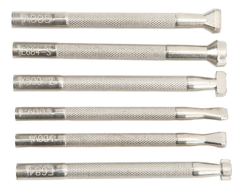 Herramientas De Estampado De Cuero De Acero Inox. 6 Uds.