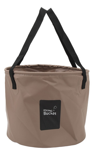 Sand Color Portable Camping Bucket 20l Pvc Folding Water
