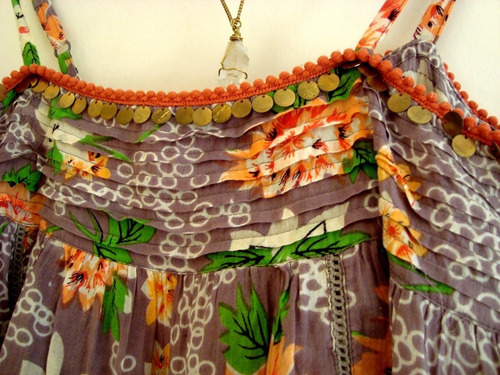 Top Rapsodia Fabi Cartagena Blusa India Bordado Monedas