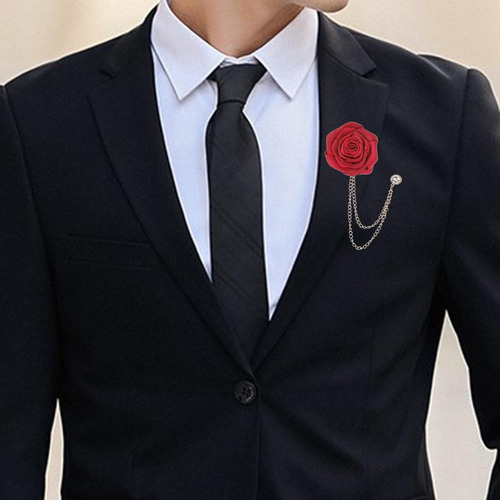 Broches De Rosas Artificiales Groom Boutonniere Para Novio