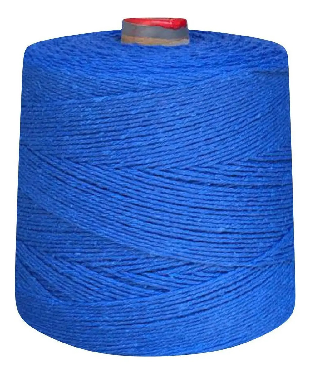 Fio de Crochê Eco Brasil 6 Fios 1 Kg Azul Royal 1000m Algodão