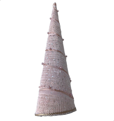 Imagen 5 de 10 de Arbol Cono Rosa Papa Noel Adorno Decoración Navideña