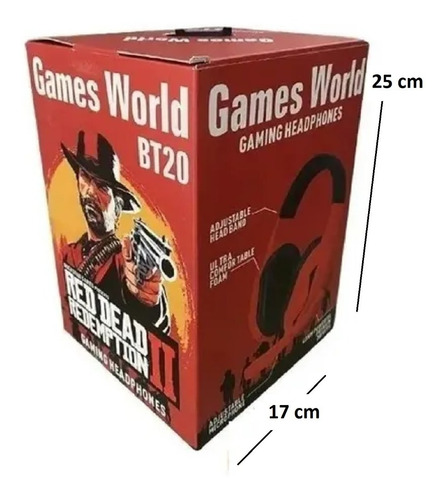 Imagen 4 de 6 de Auricular Gamer Con Cable Y Microfono Red Dead Redemption 2