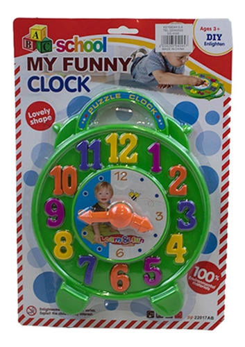 Reloj Didáctico Con Fichas De Encastre Infantil