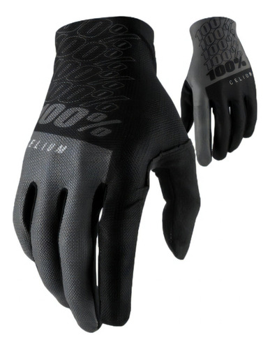 Guantes de motocross Trail Enduro 100% Celium 2020, color negro, talla M