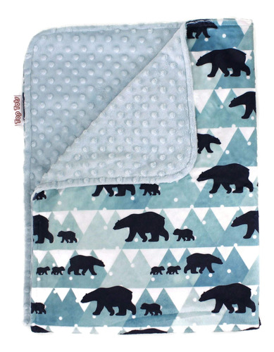 Top Tots Manta De Lujo Para Bebe, North Pole Bear Adventure,