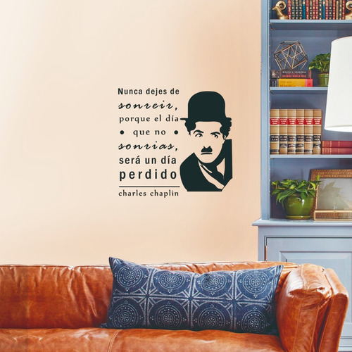 Vinilos Decorativos Frases Hogar Chaplin De Autor