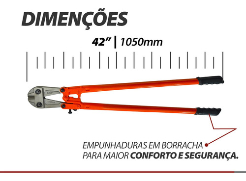 Tesoura Alicate Corta Vergalhão Corrente Ferro 42  Starfer