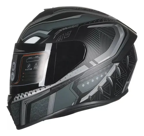 Casco Integral Moto Edge Marvel Black Panther Motos.shop