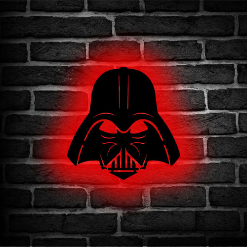 Cuadro Retroiluminado Led Darth Vader Star Wars