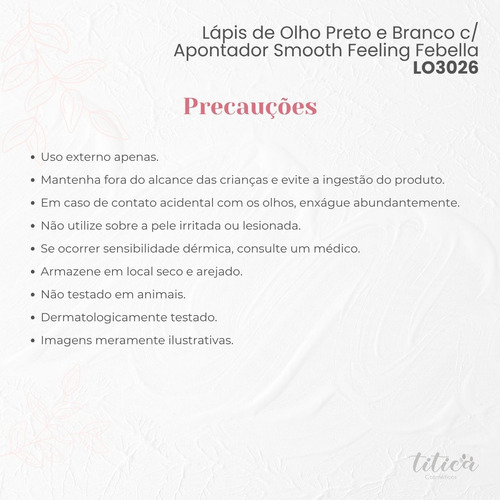 Febella Lápis De Olho Duo C/ Apontador Smooth Feeling