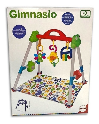 Gimnasio Con Sonajeros Y Albombra Gym Para Bebes Color Antex