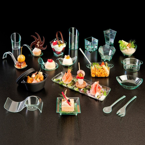 Imagen 5 de 6 de Mini Plato Triangular 8 X 8 X 2 Cm Finger Food Pack X 30 U